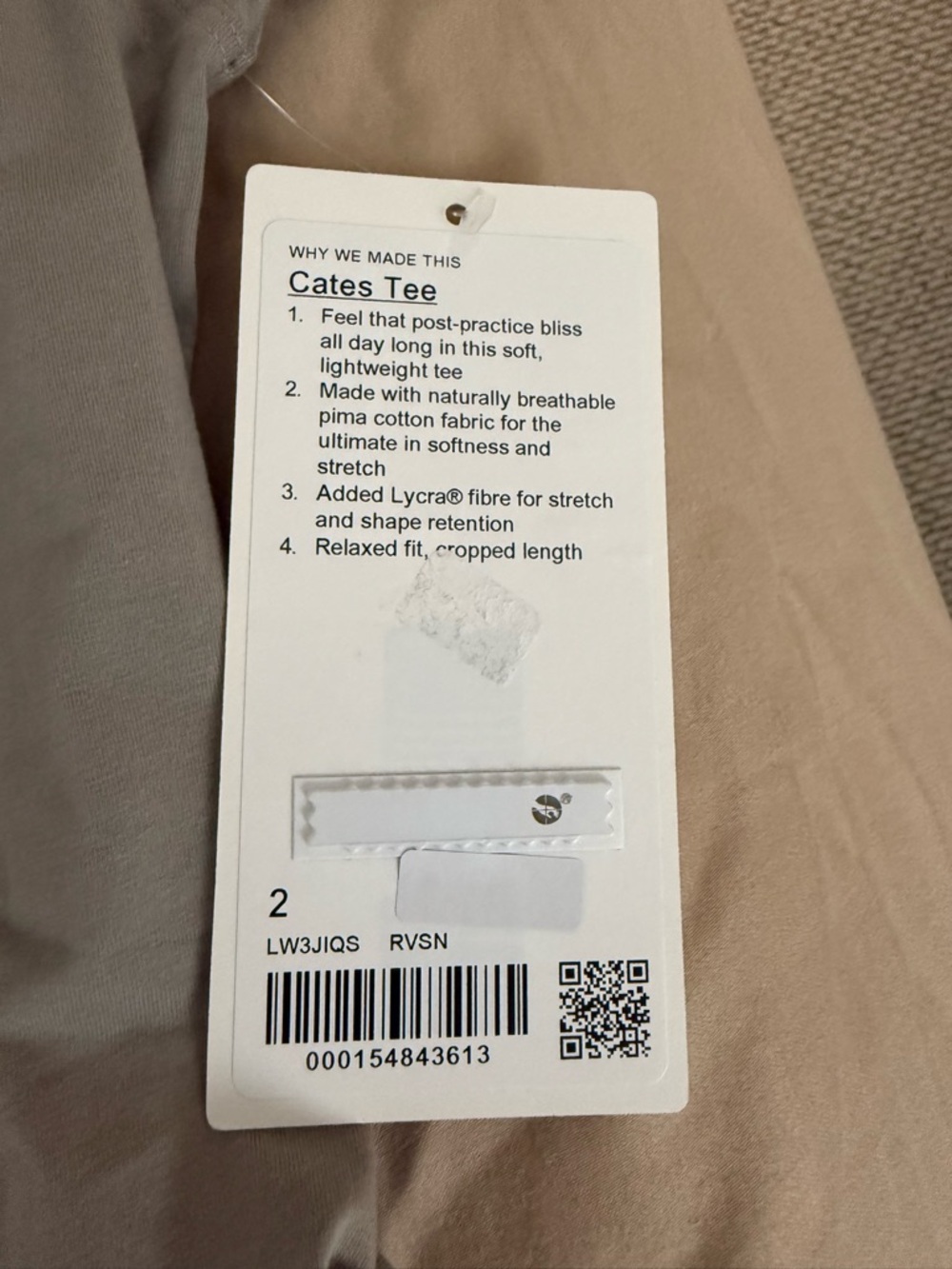 Lululemon cates tee nwt size 2 - Picture 2 of 4